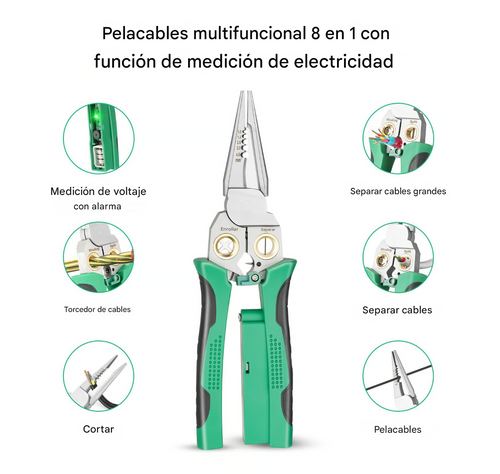 Alicate Todo en Uno con Detector